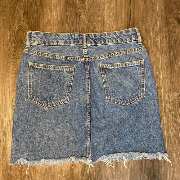 #82 Bershka Woman's Blue Jean Skirt - Size 6 - Picture 7 of 11